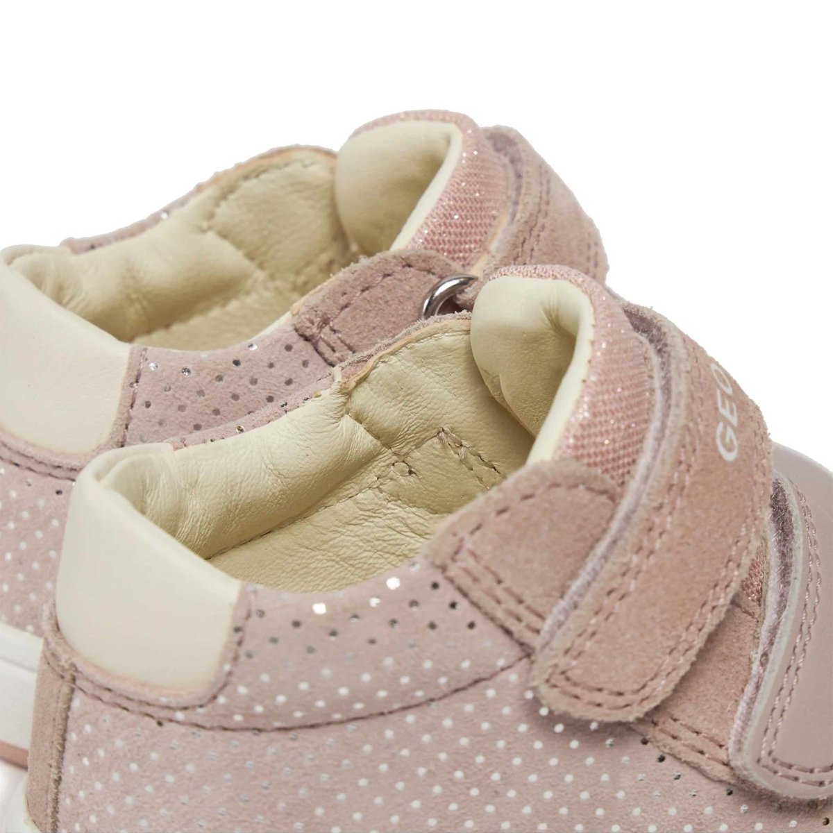 Geox Toddler's Light Rose/White Biglia Shoes (Sizes 21-26)