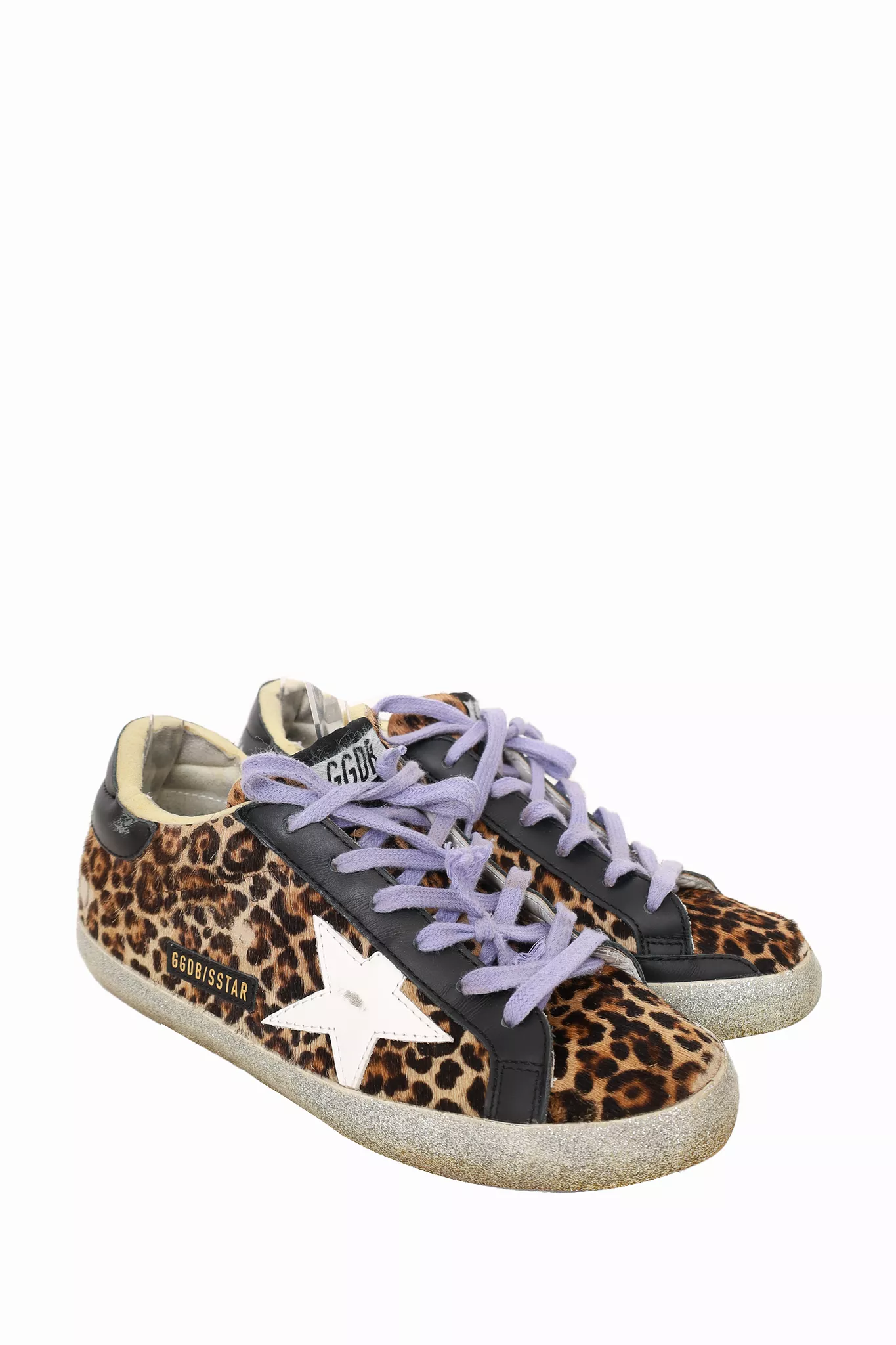 Golden Goose Deluxe Brand Leopard Print Pony Hair Sneaker Size 38