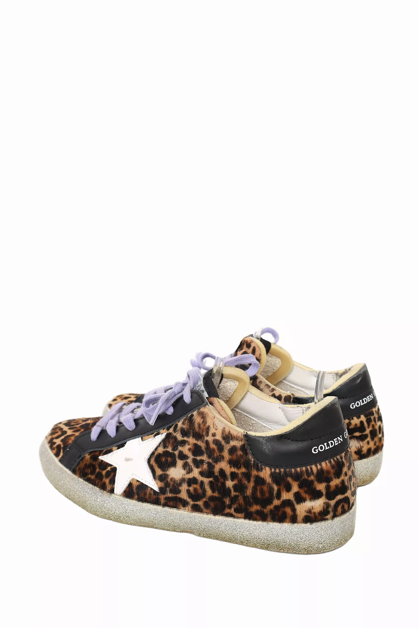 Golden Goose Deluxe Brand Leopard Print Pony Hair Sneaker Size 38