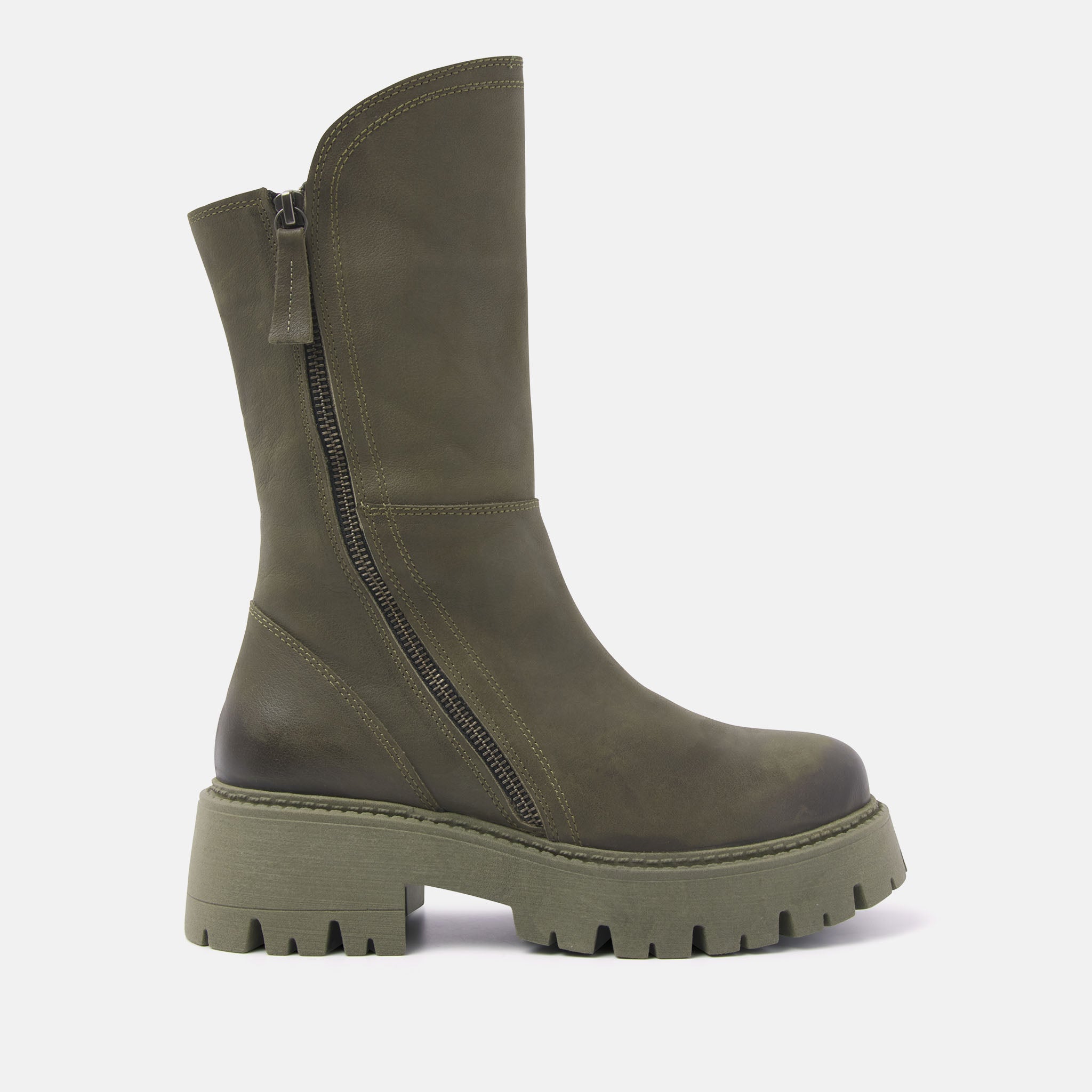 Green Biker Boots 67.056 Women- Stylish and Trendy.