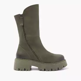 Green Biker Boots 67.056 Women- Stylish and Trendy.