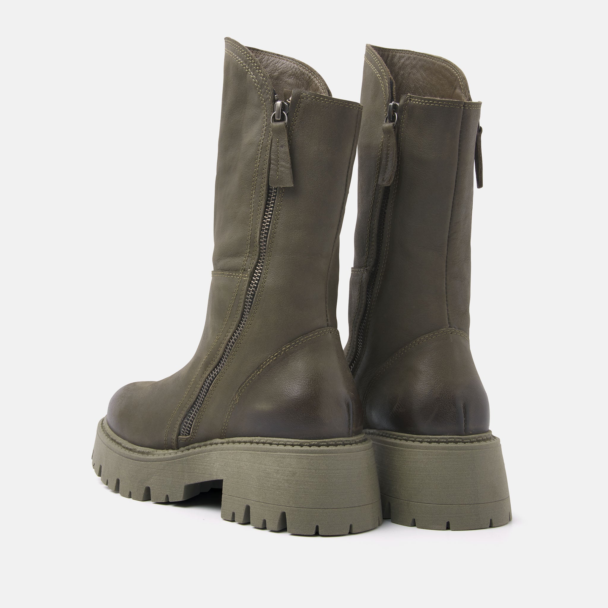 Green Biker Boots 67.056 Women- Stylish and Trendy.