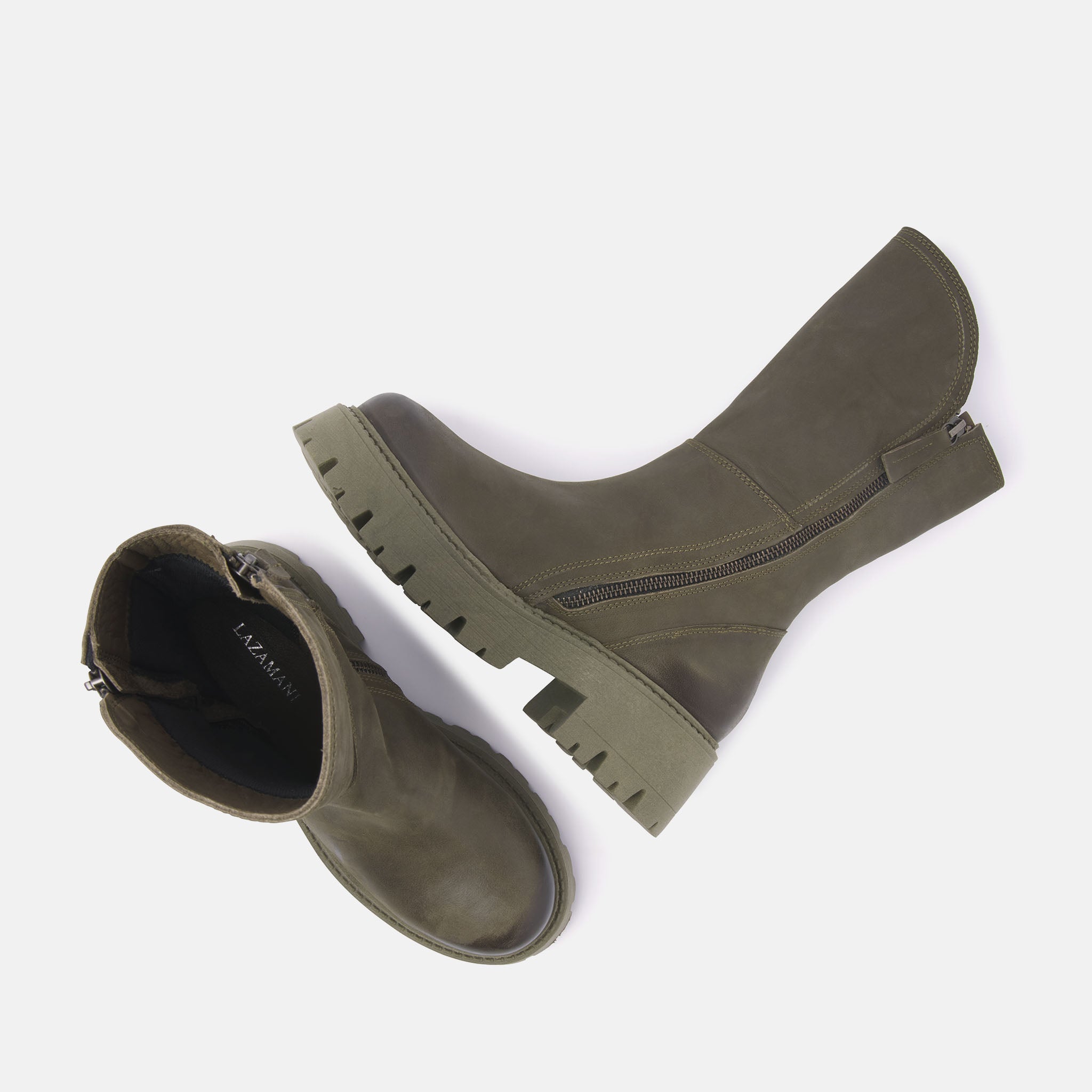 Green Biker Boots 67.056 Women- Stylish and Trendy.