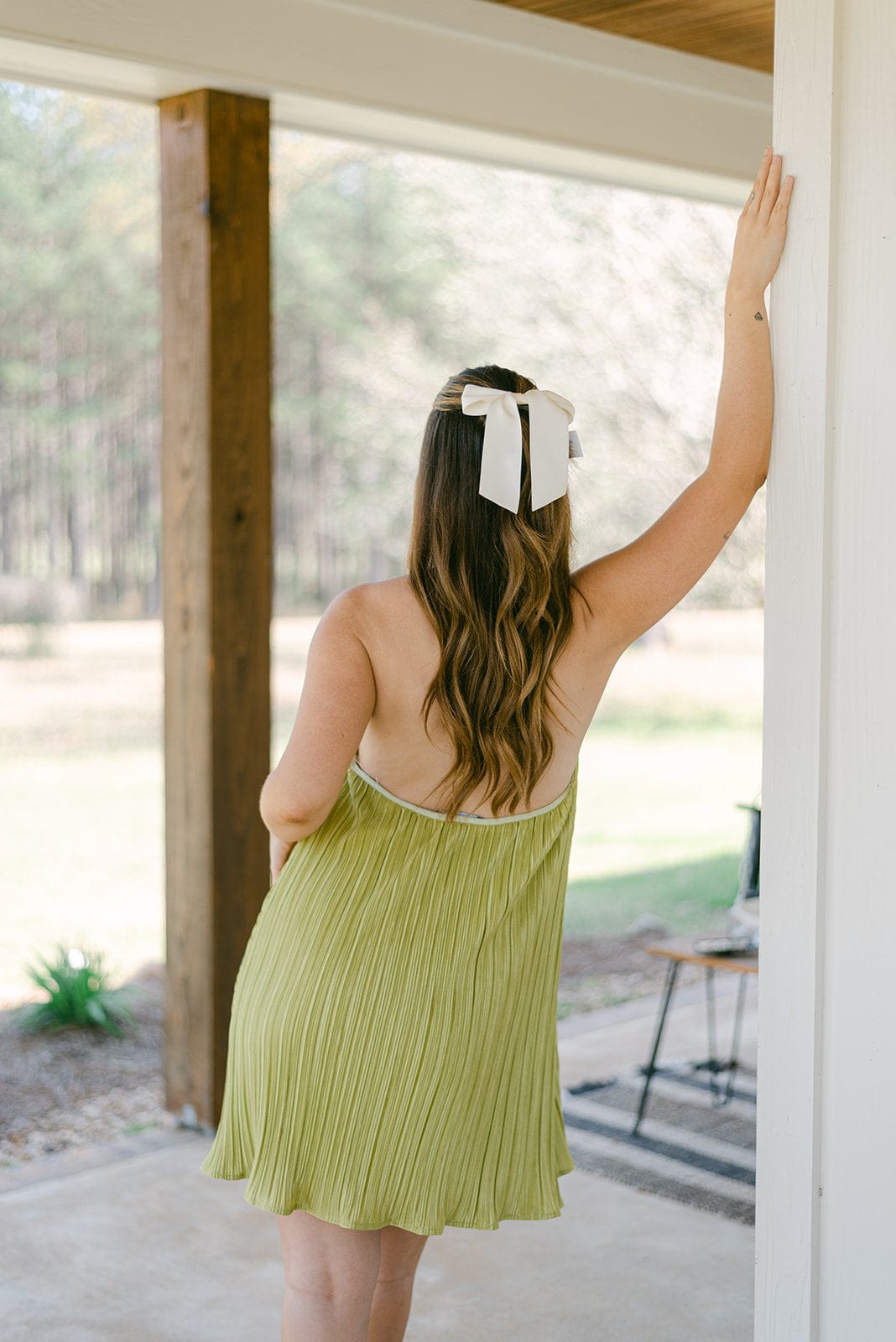 Green Halter Mini Dress