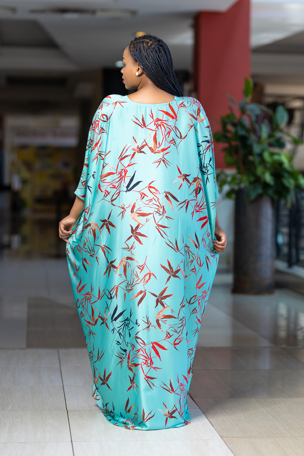 Green silk kaftan online.