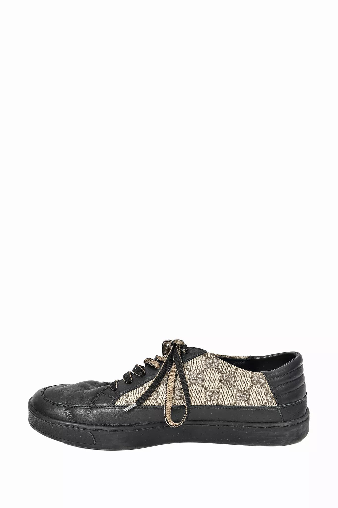 Gucci Black Monogram Low Court Sneaker Men's size 9 - Best price and fast shipping.