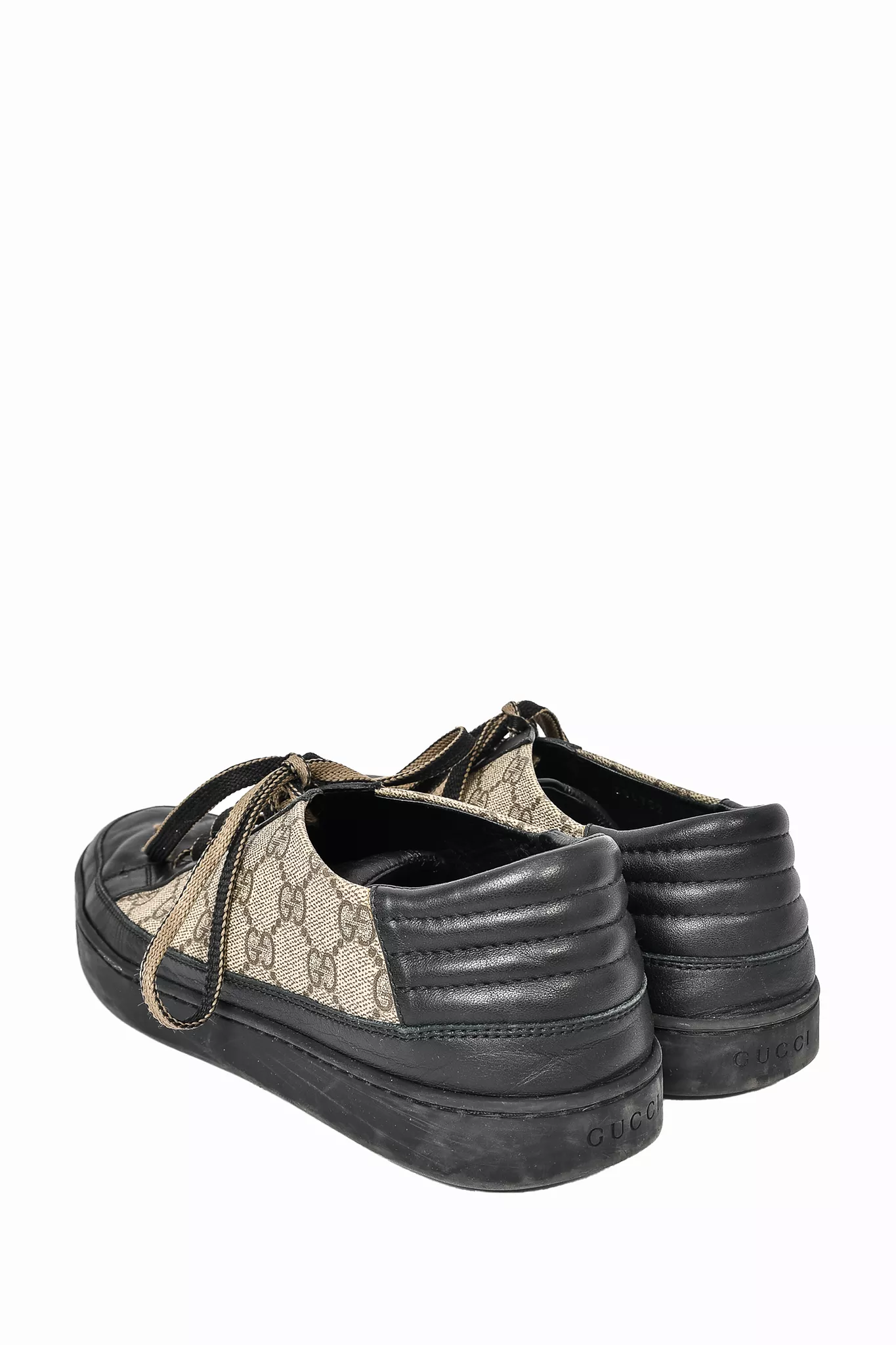 Gucci Black Monogram Low Court Sneaker Men's size 9 - Best price and fast shipping.