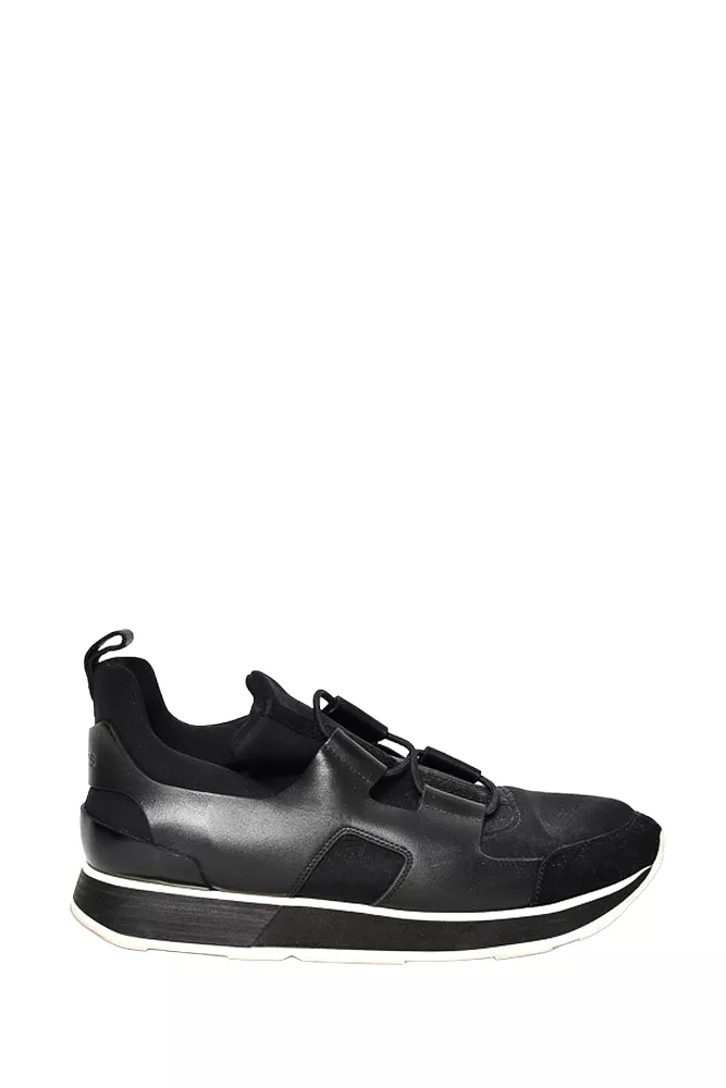 Hermes Black Neoprene Leather H Sneaker 38.5- Best Price Guarantee.