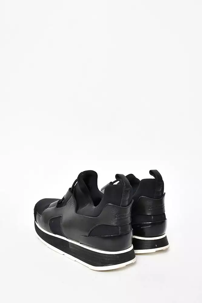 Hermes Black Neoprene Leather H Sneaker 38.5- Best Price Guarantee.