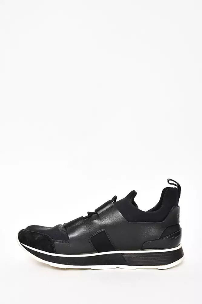 Hermes Black Neoprene Leather H Sneaker 38.5- Best Price Guarantee.