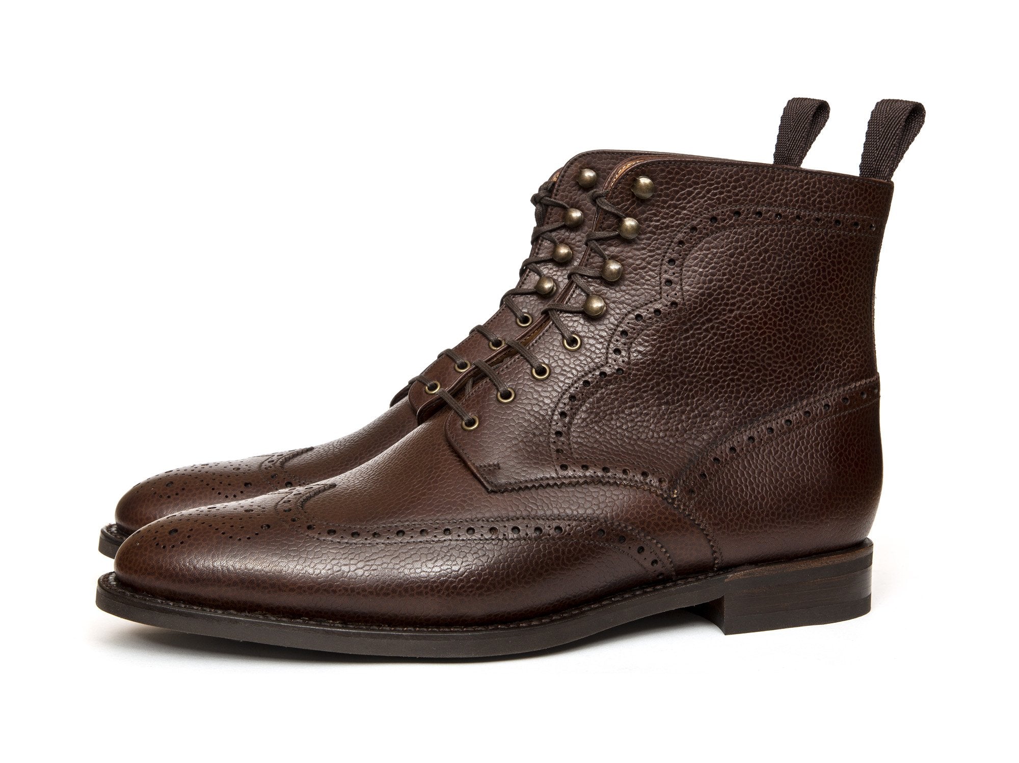 Holman MTO Dark Brown Scotch Grain TMG Last Country Rubber Sole - Shop Now.