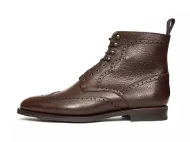 Holman MTO Dark Brown Scotch Grain TMG Last Country Rubber Sole - Shop Now.