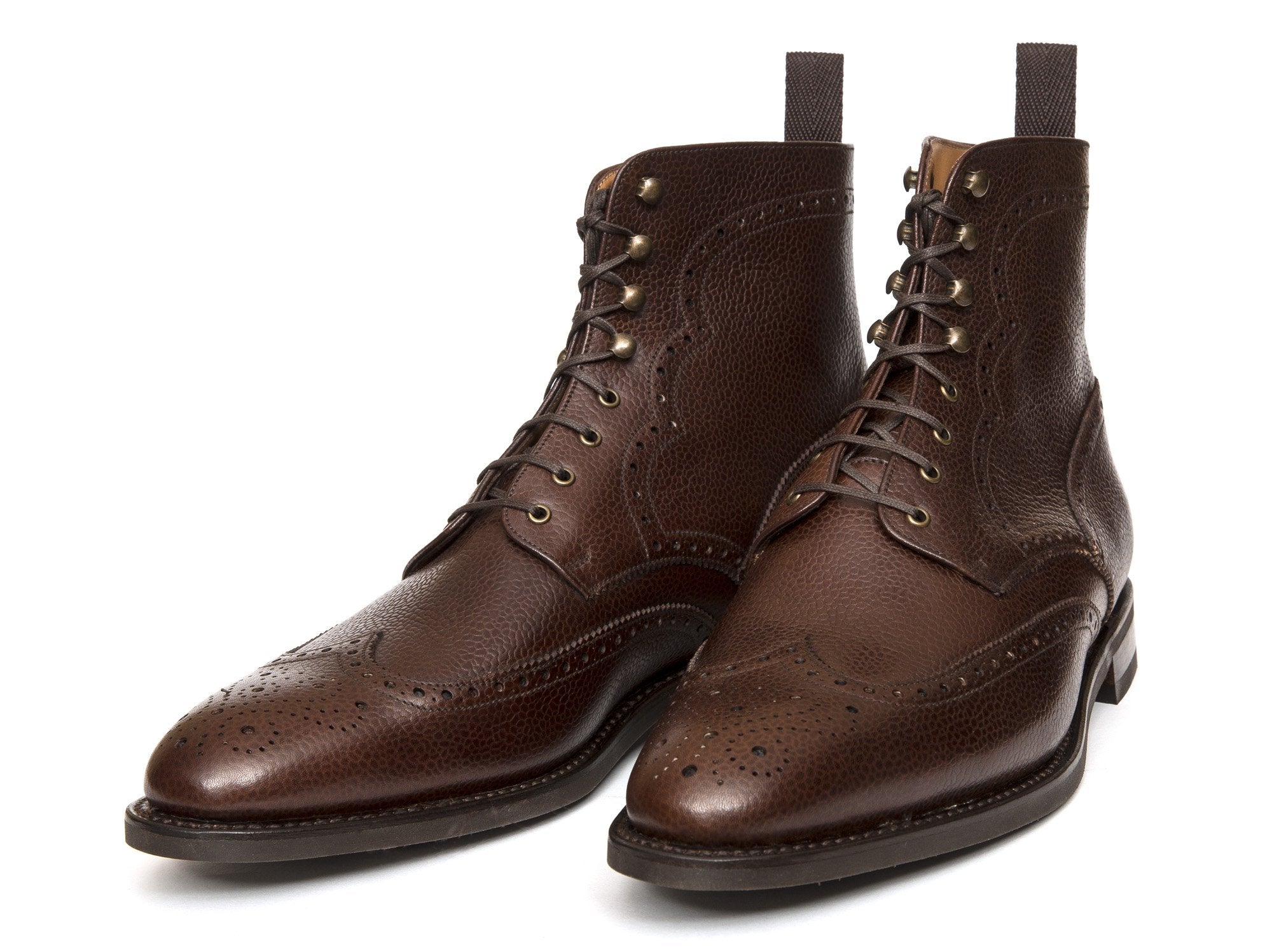 Holman MTO Dark Brown Scotch Grain TMG Last Country Rubber Sole - Shop Now.