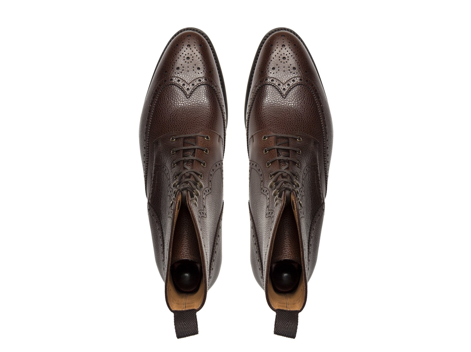 Holman MTO Dark Brown Scotch Grain TMG Last Country Rubber Sole - Shop Now.