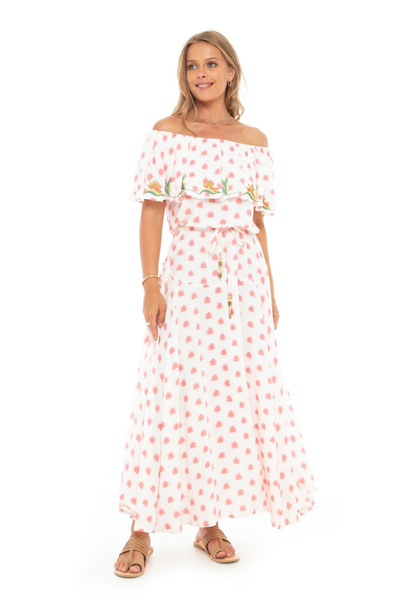 Kalapa Long Dress, Off Shoulder Maxi Dress