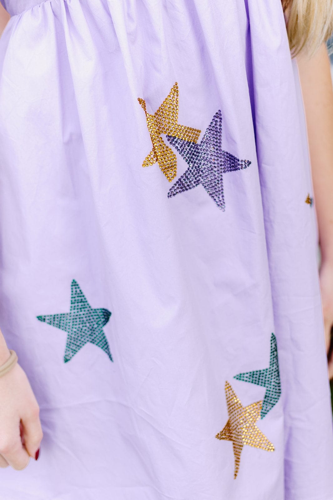 Mardi Gras Lavender Star Dress