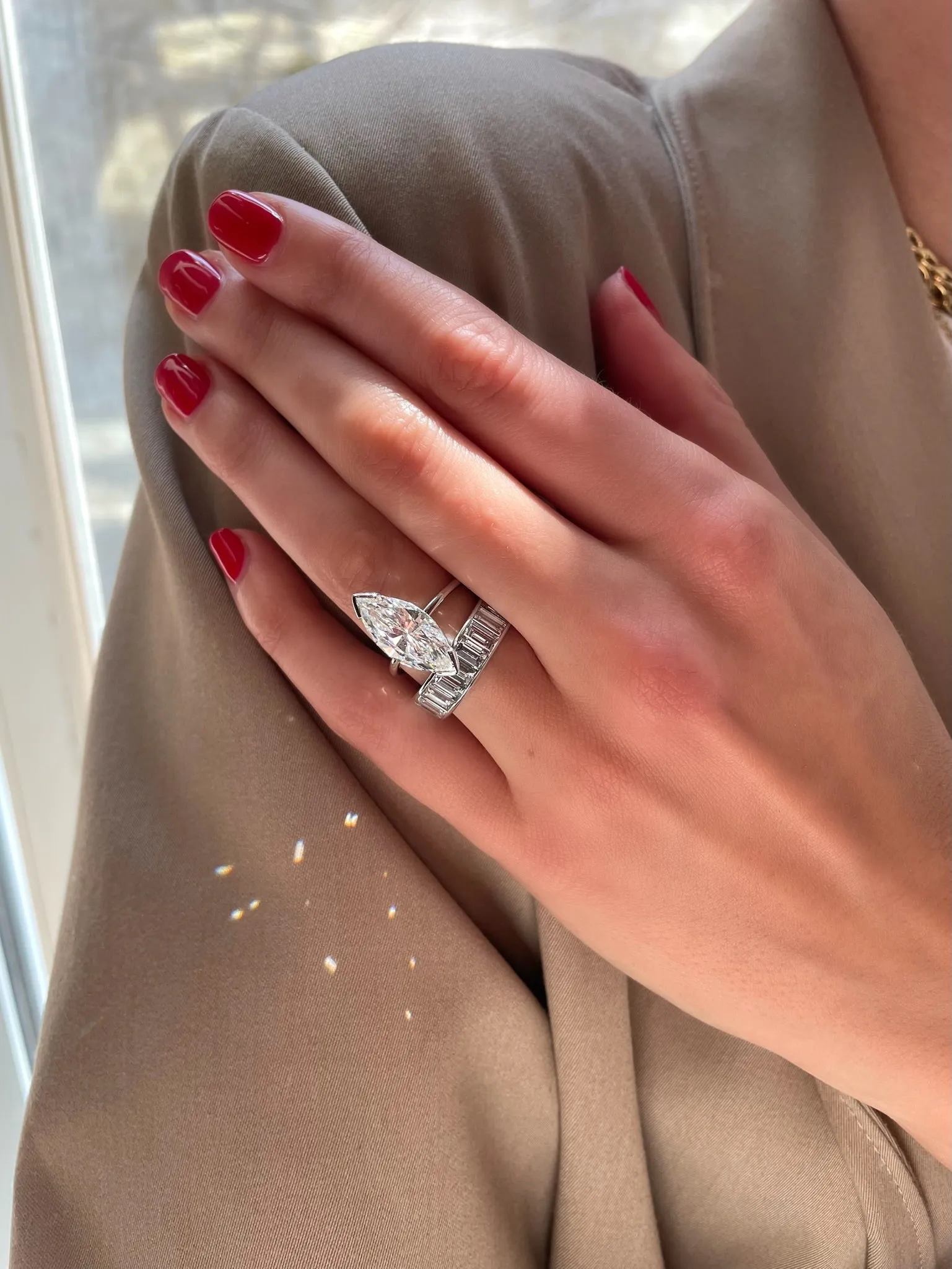 MG Marquise Solitaire Engagement Ring