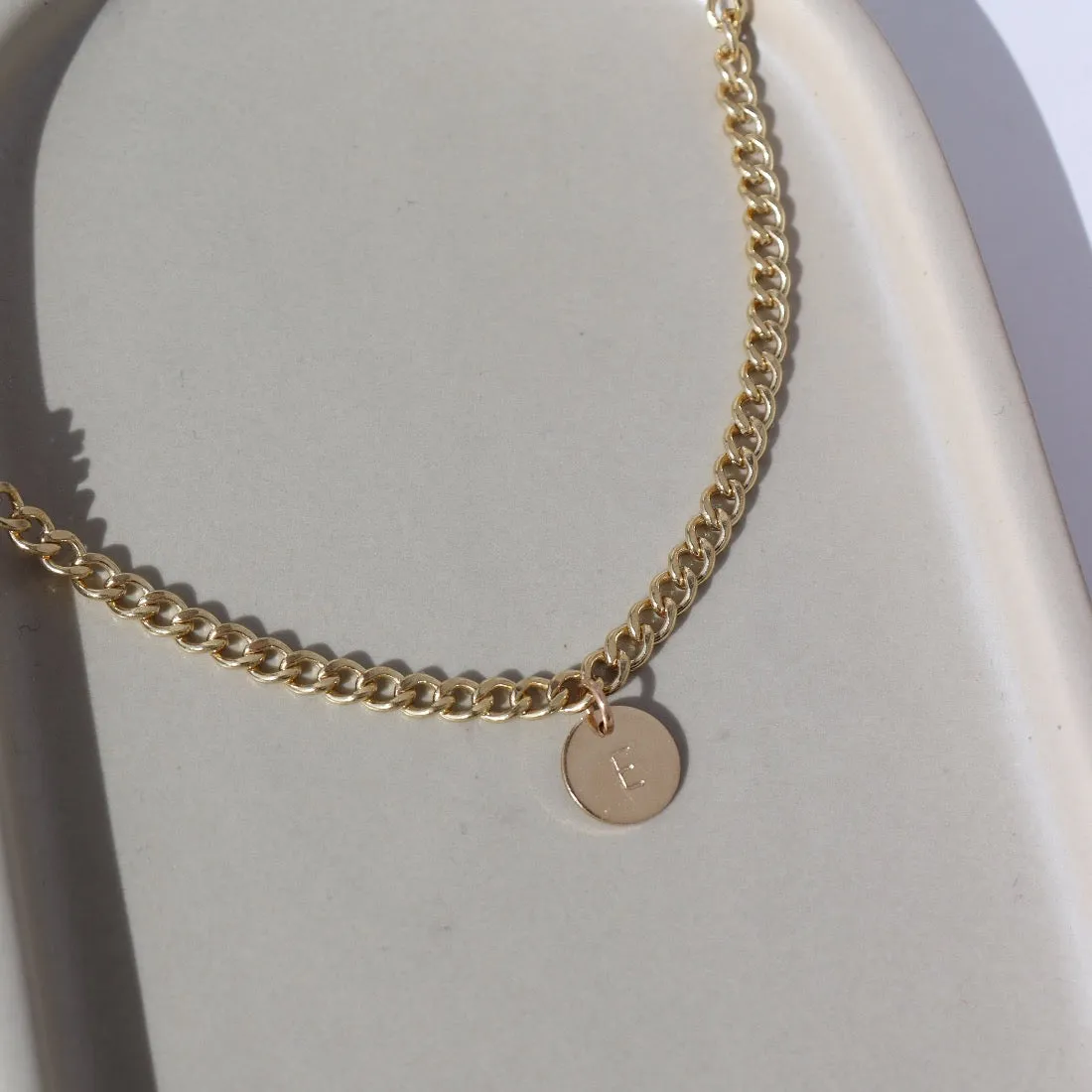 Modern Muse Necklace, 14k Gold Fill, Initial Pendant