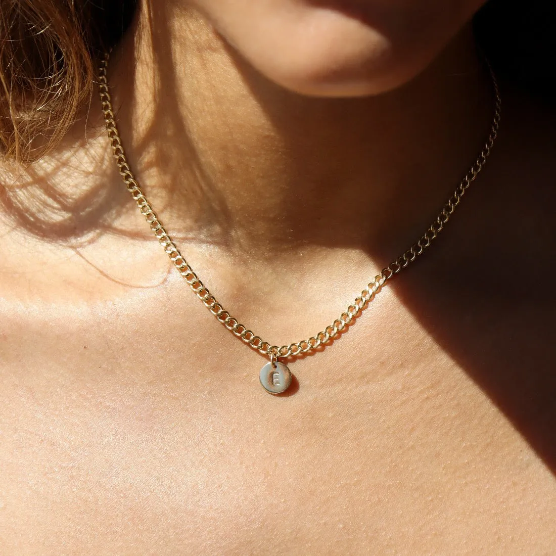 Modern Muse Necklace, 14k Gold Fill, Initial Pendant