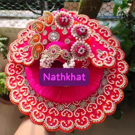 Nathkhat, Designer Poshak with Heavy Decorations for Laddu Gopalji - BRIJ001N