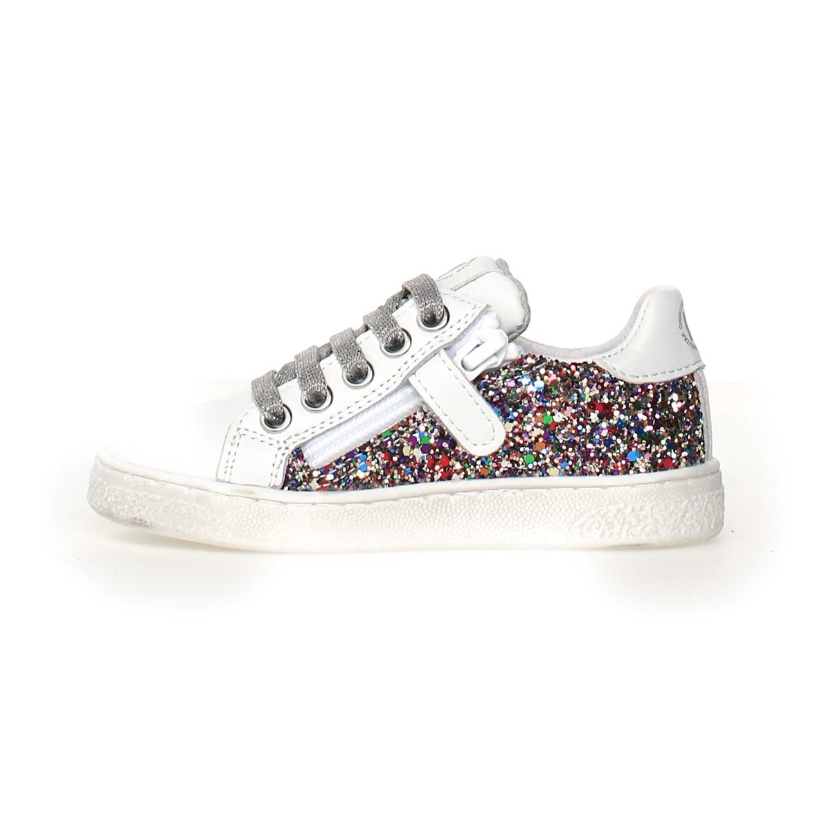 Naturino Kids Shoes - Pinn White/Multi Glitter - Sizes 33-35