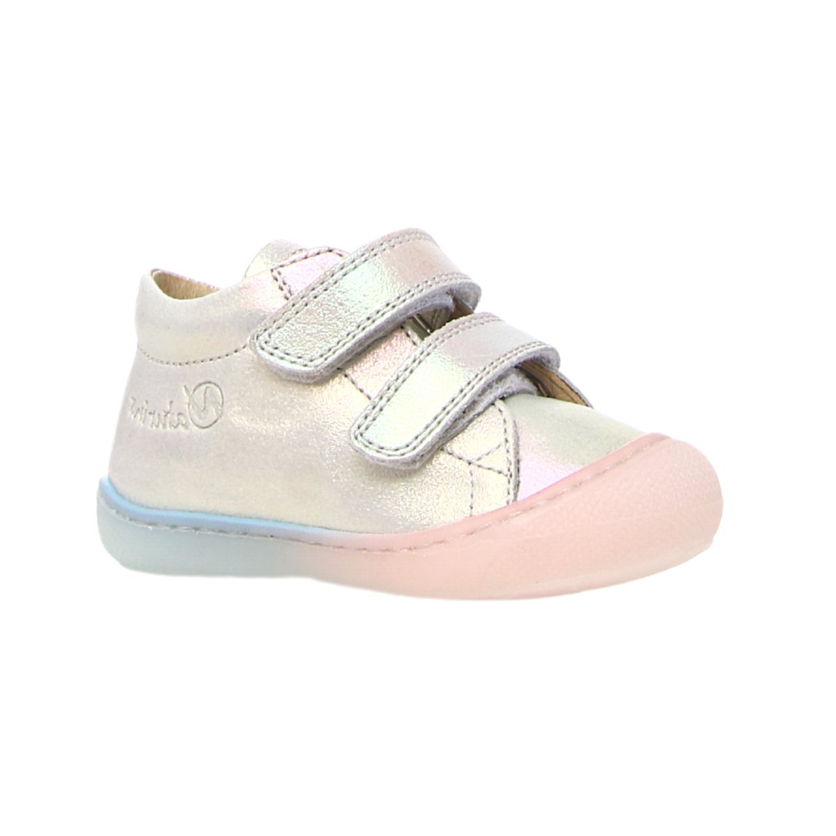 Naturino Toddler Shoes | White Shimmer/Tye Dye Velcro | Sizes 19-22