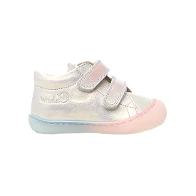 Naturino Toddler Shoes | White Shimmer/Tye Dye Velcro | Sizes 19-22