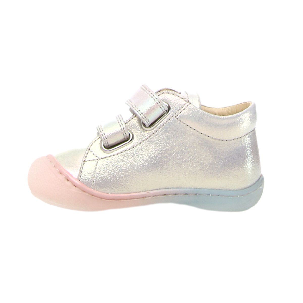 Naturino Toddler Shoes | White Shimmer/Tye Dye Velcro | Sizes 19-22