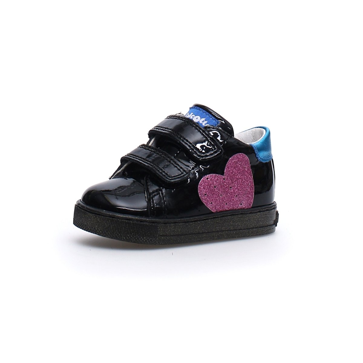 Naturino toddler shoes heart black patent pink sizes 21-26.