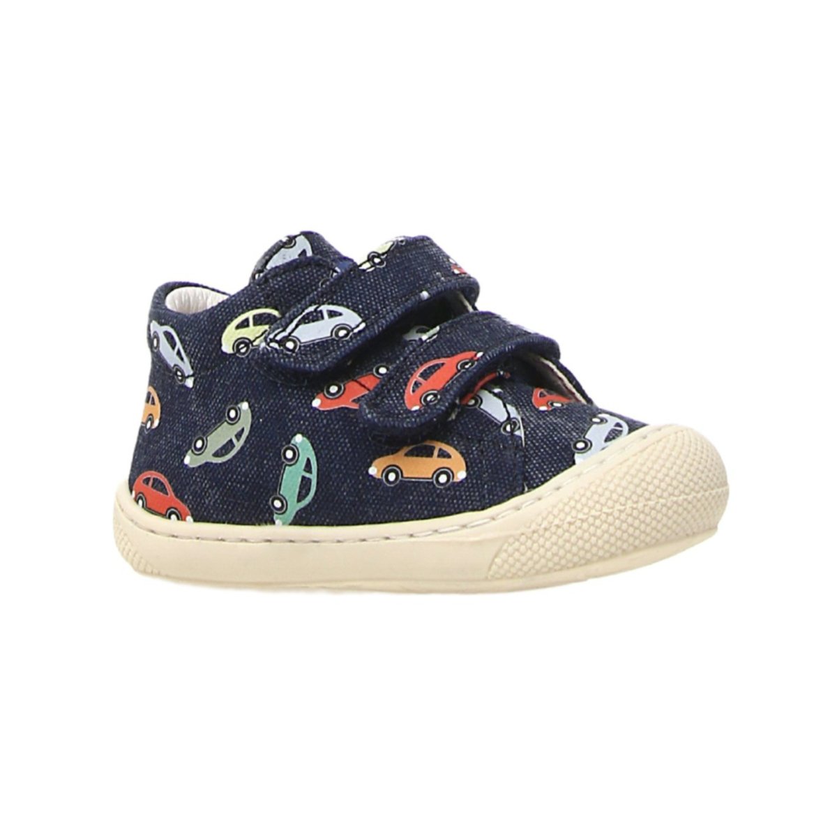 Naturino Toddler Shoes - Sizes 19-22 - Denim Canvas Cars/White Sole