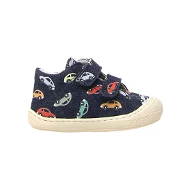 Naturino Toddler Shoes - Sizes 19-22 - Denim Canvas Cars/White Sole