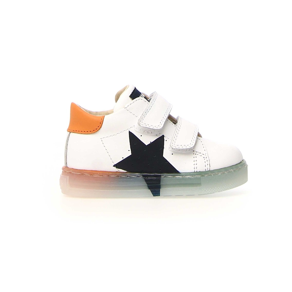 Naturino Toddler Shoes Sizes 21-26 | Falcotto Venus White Leather Navy Star