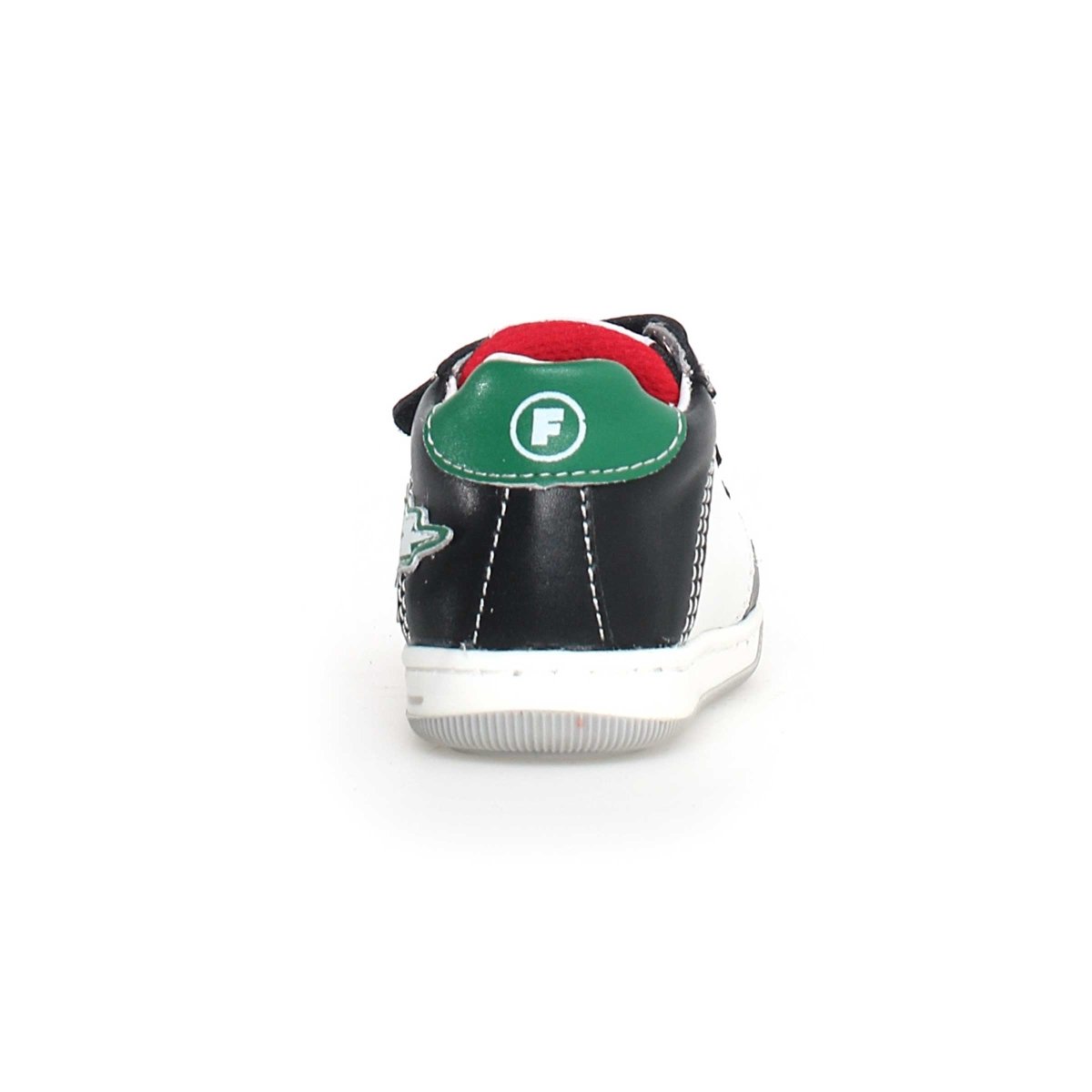 Naturino Toddler Size 22-26 Shoes - Frankie White/Black/Green Star