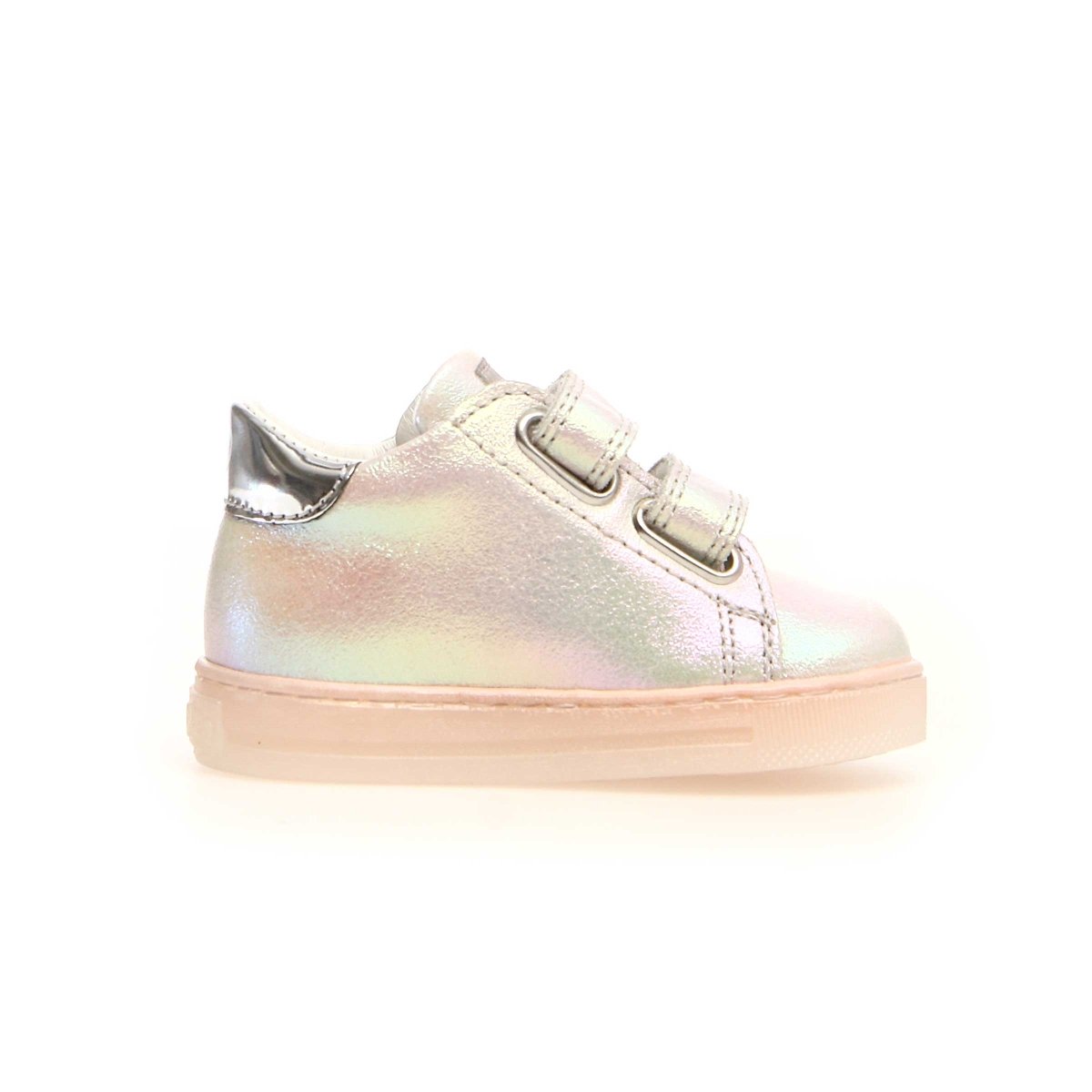 Naturino Toddler's Falcotto Cordis - Silver Pink Heart Pink Sole