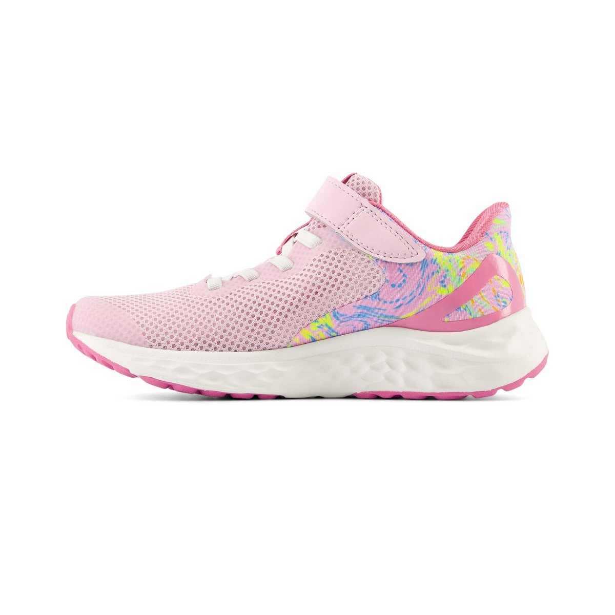 New Balance preschool shoes, Fresh Foam Arishi V4 in Raspberry/Pink.