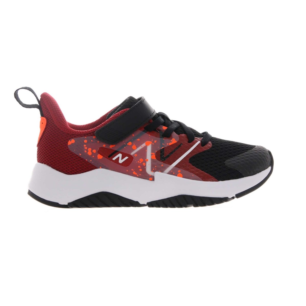 New Balance PS Rave Run v2 Bungee Lace with Hook-and-Loop Top Strap Black/Red