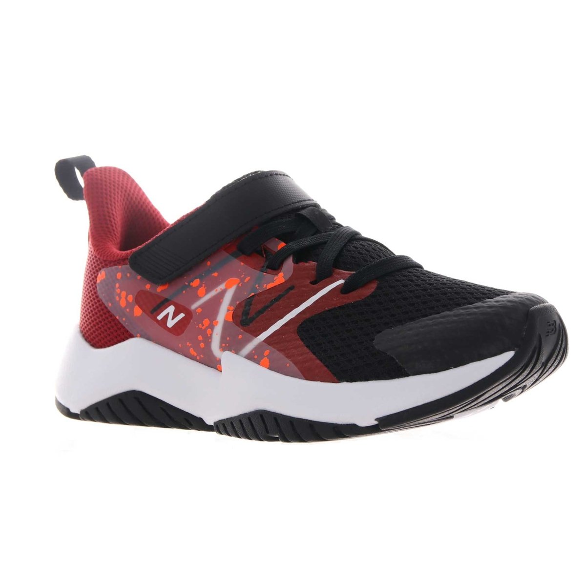 New Balance PS Rave Run v2 Bungee Lace with Hook-and-Loop Top Strap Black/Red