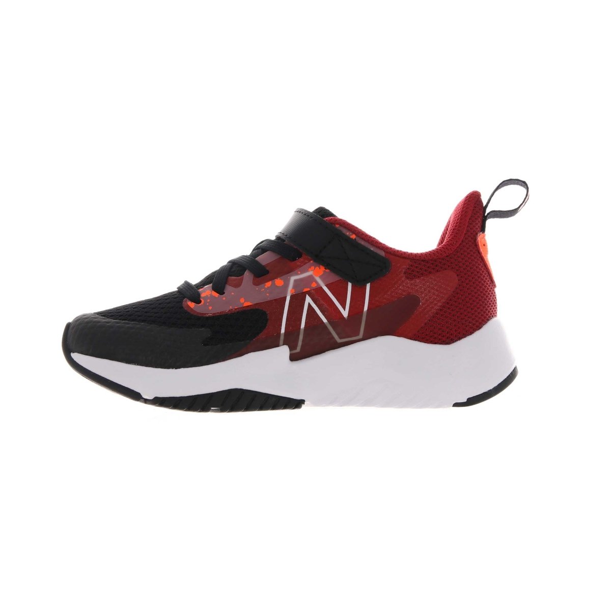 New Balance PS Rave Run v2 Bungee Lace with Hook-and-Loop Top Strap Black/Red