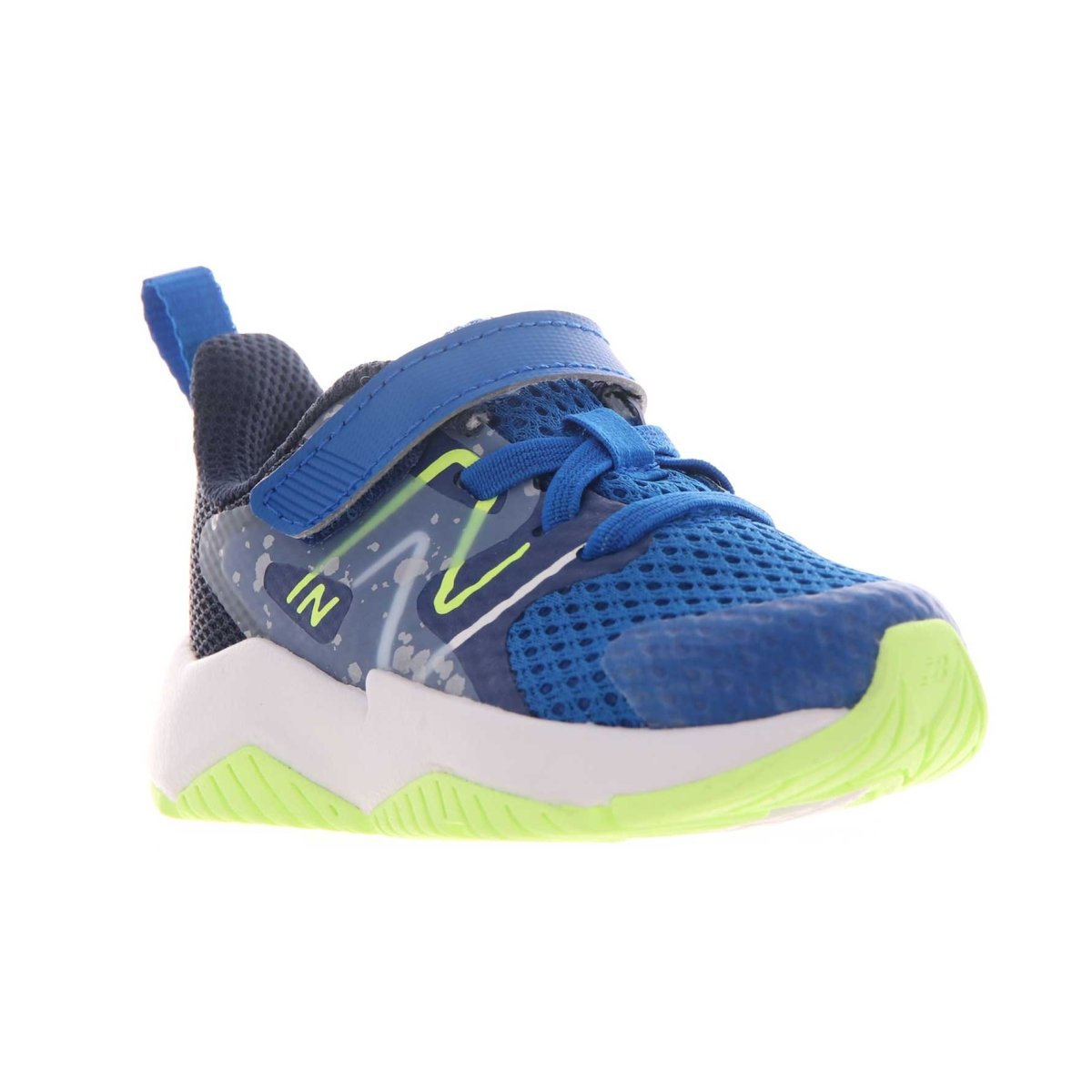 New Balance PS Rave Run v2 Bungee Lace with Hook-and-Loop Top Strap - Royal/Lime