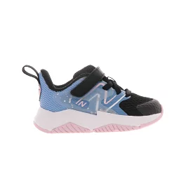 New Balance Rave Run v2 Toddler Shoes - Blue/Black/Pink Velcro