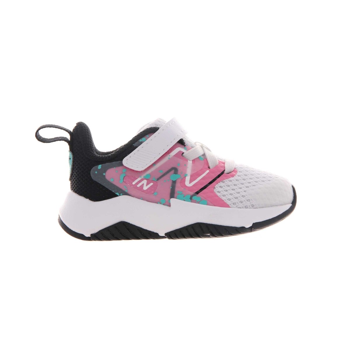 New Balance Rave Run v2 Toddler Shoes - White/Pink Velcro