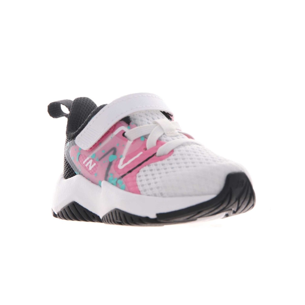 New Balance Rave Run v2 Toddler Shoes - White/Pink Velcro