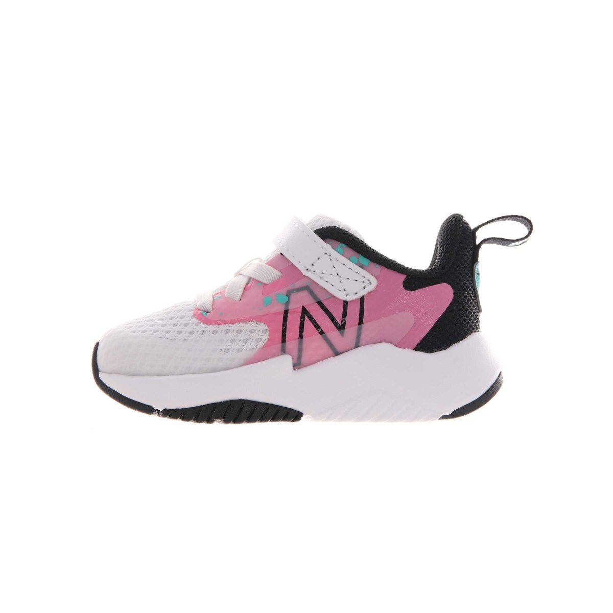 New Balance Rave Run v2 Toddler Shoes - White/Pink Velcro