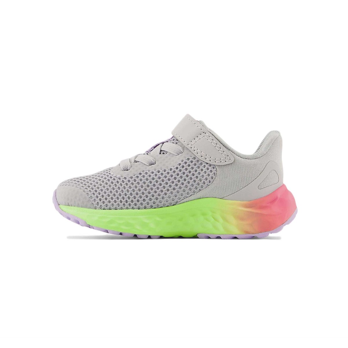 New Balance Toddler's Fresh Foam Arishi v4 Bungee Lace Grey/Rainbow