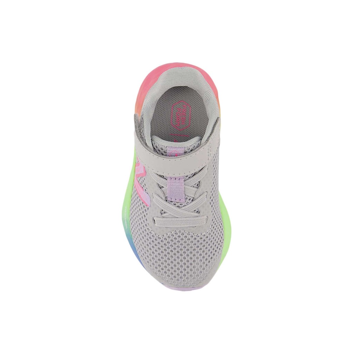 New Balance Toddler's Fresh Foam Arishi v4 Bungee Lace Grey/Rainbow