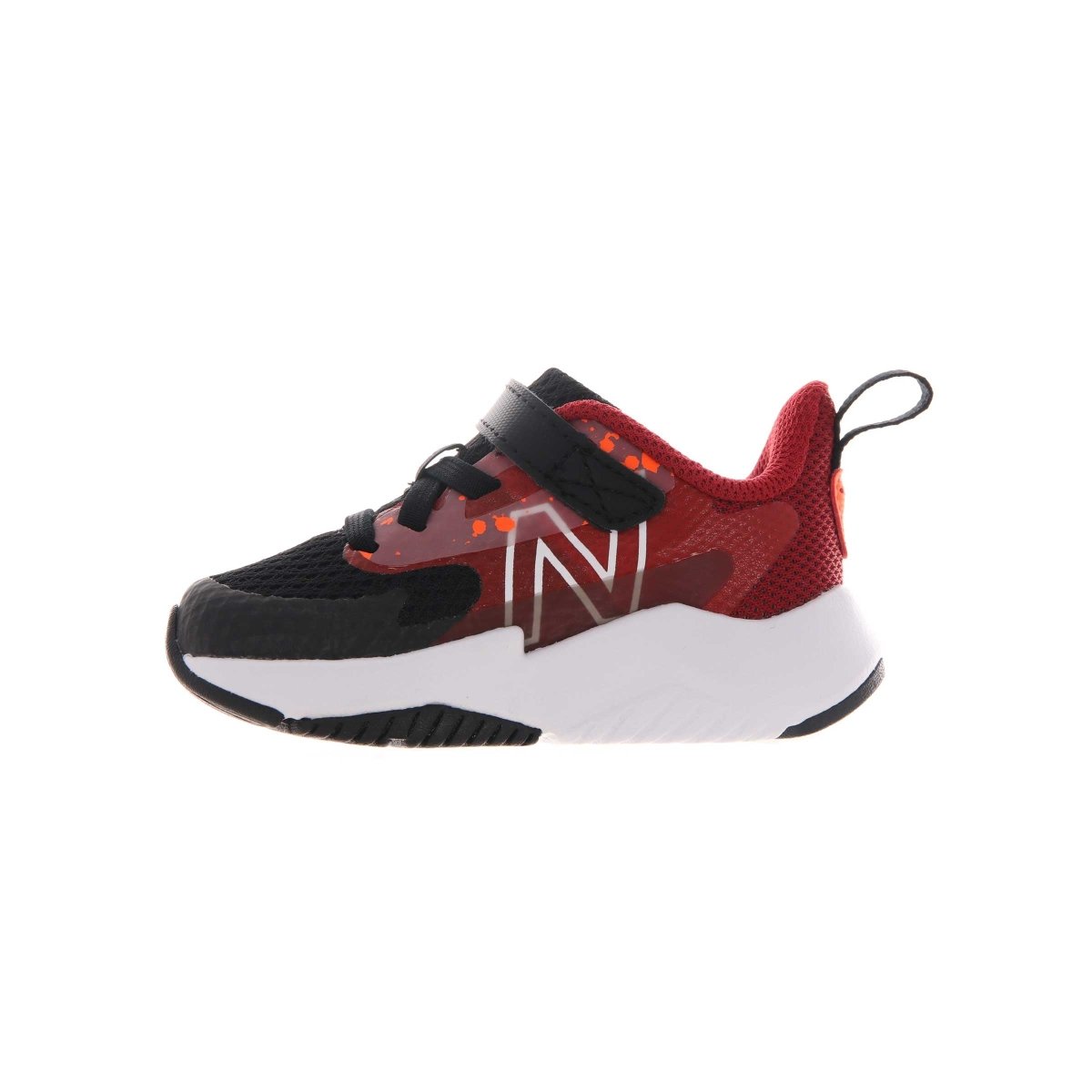 New Balance Toddler's Rave Run V2 Black Red Orange Velcro alternative description