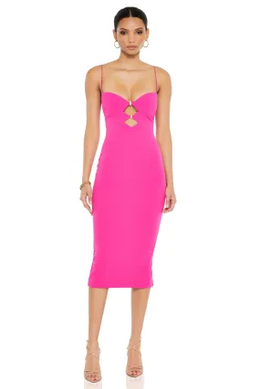 Nookie Neon Pink Muse Midi Dress