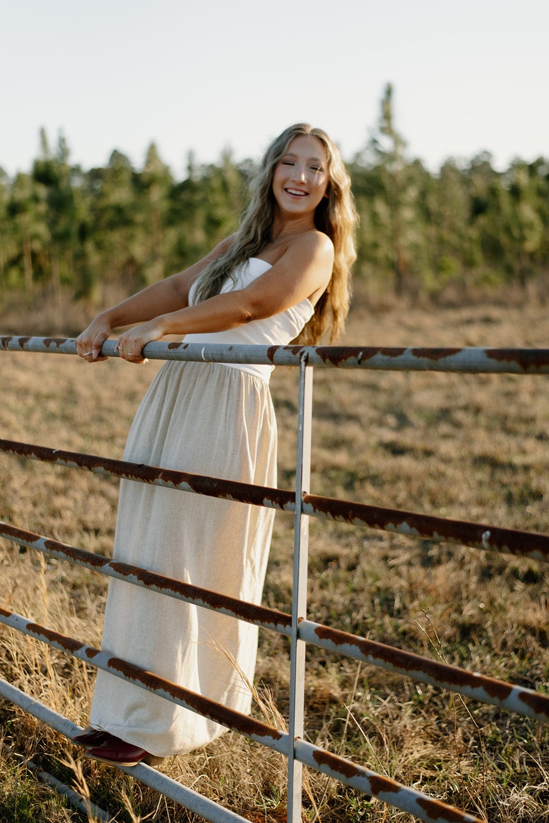 Oatmeal Linen Strapless Maxi Dress - Maxi dresses in oatmeal linen