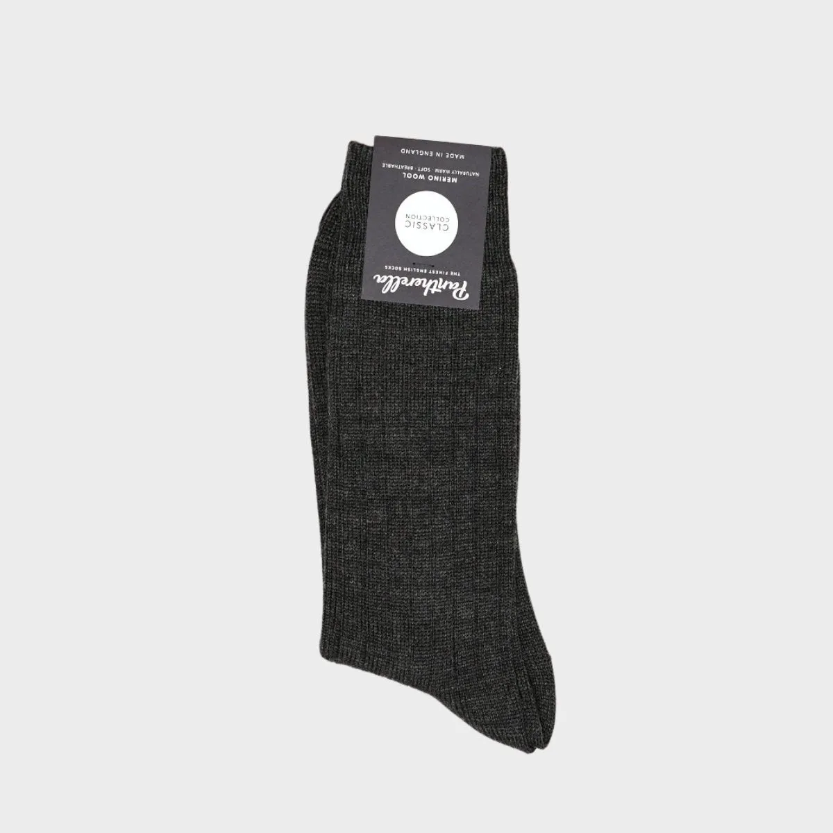 Packington Rib Men's Wool Socks.