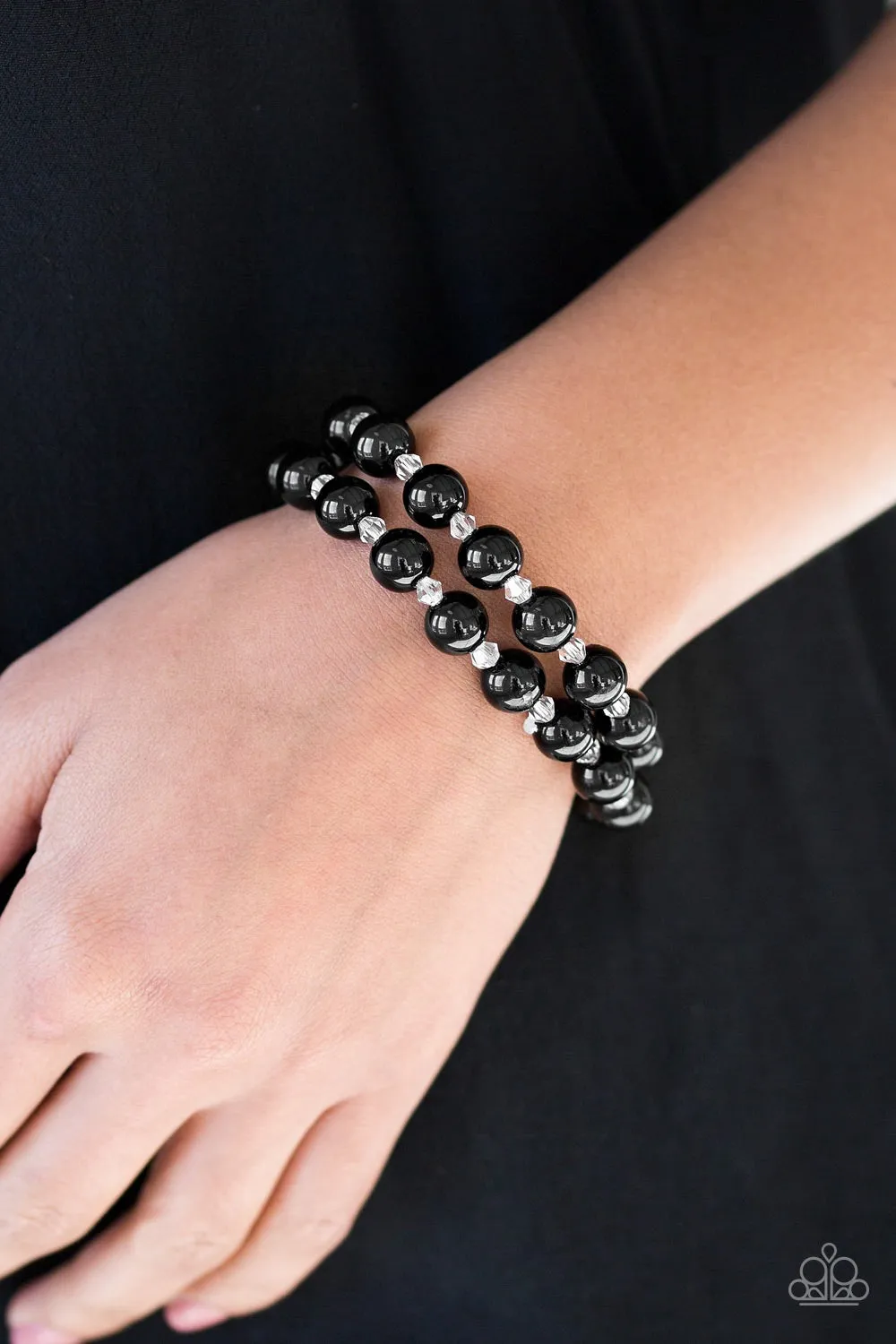 Paparazzi Accessories - Black Ballroom and Board Bracelet